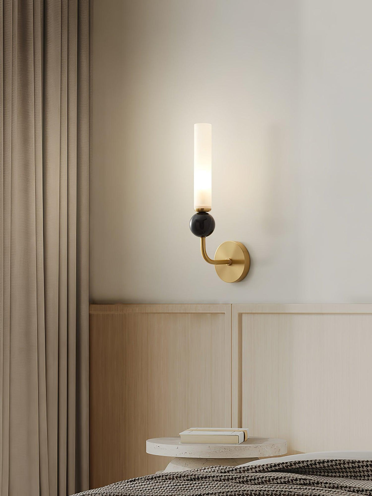 Dulane Modern Minimalist Vertical Marble Wall Lamp