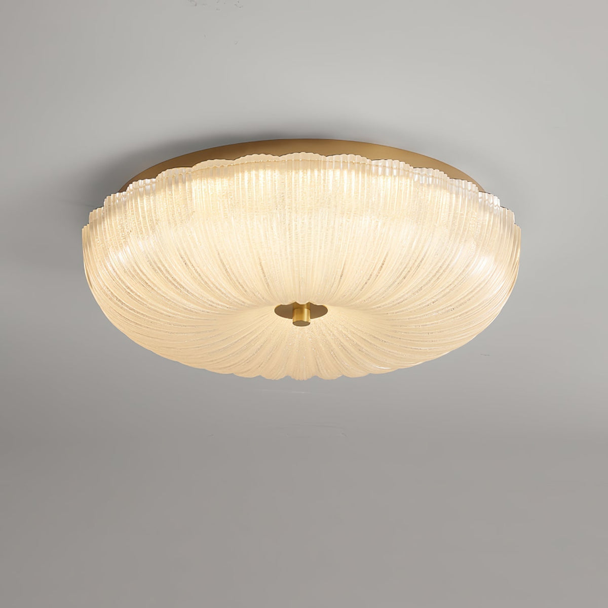 Halo Ceiling Light Ripple Glass - Neutral Decor