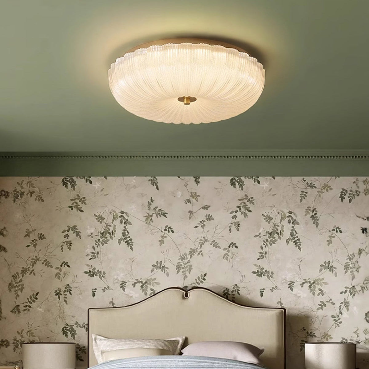 Halo Ceiling Light Ripple Glass - Neutral Decor