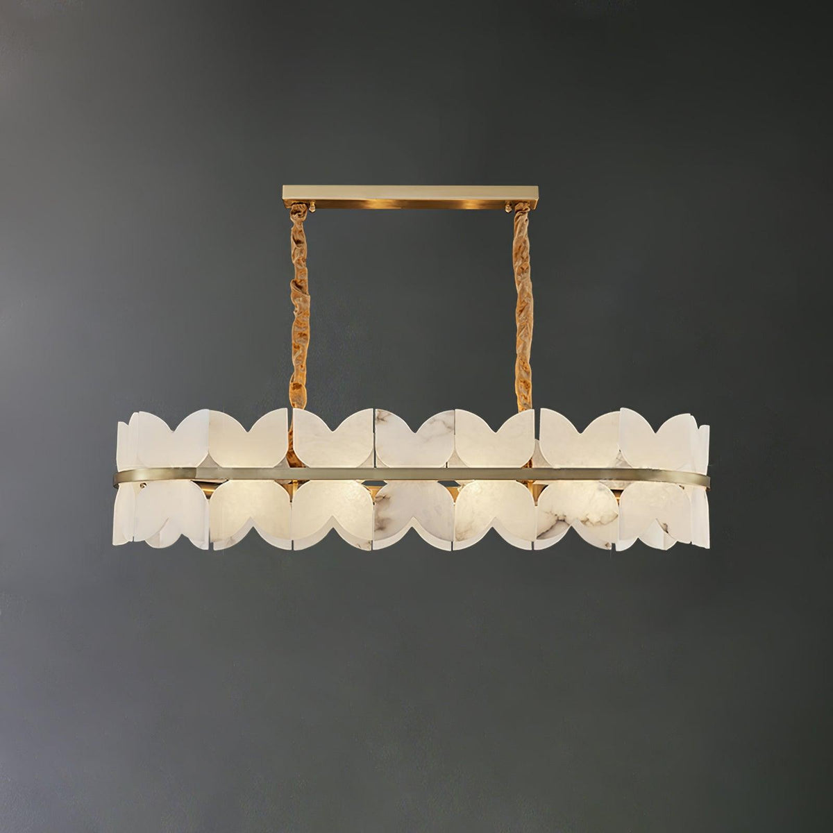Seraphina Vintage Alabaster Chandelier Light