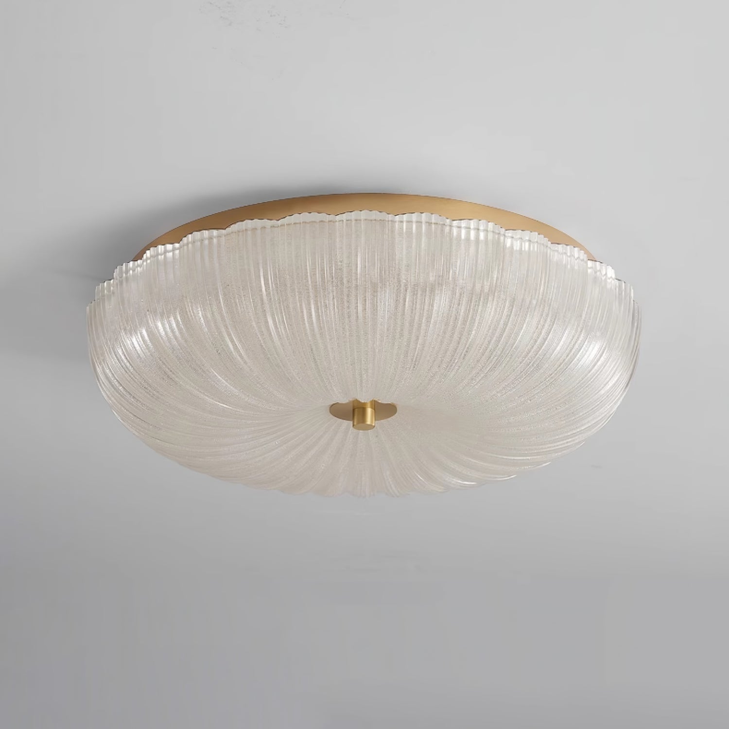 Delafield Ripple Glass Flush Mount Ceiling Light