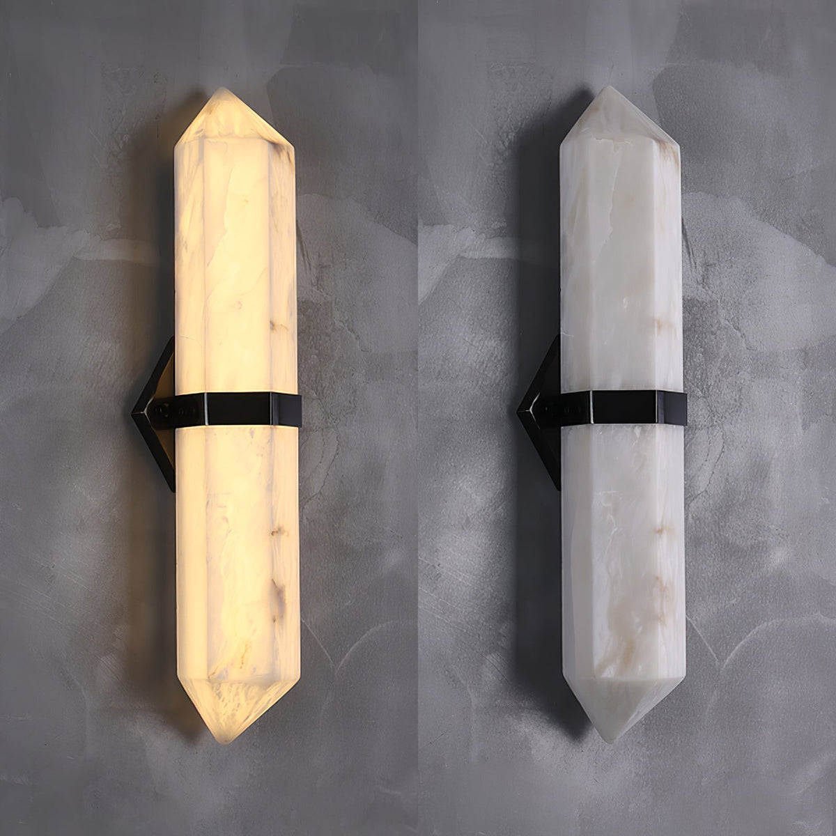 Albiaya Wall Light Alabaster Brass for Bedroom