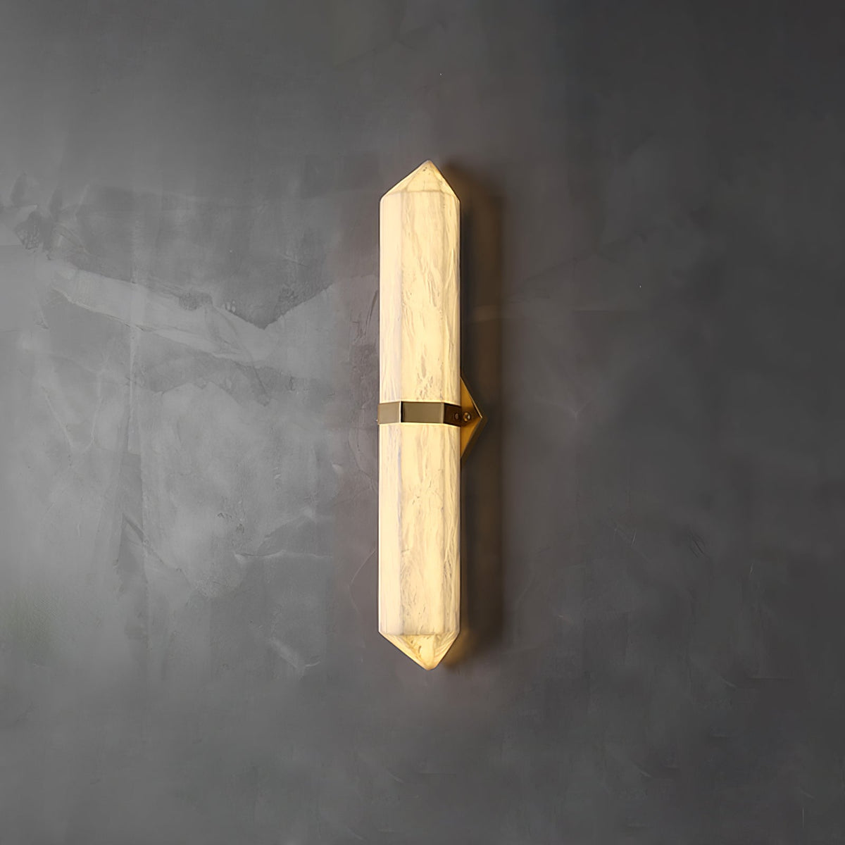 Albiaya Wall Light Alabaster Brass for Bedroom