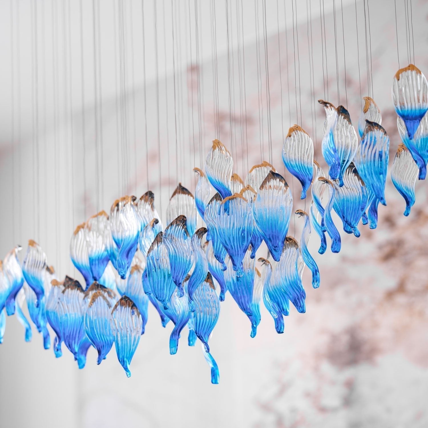 Asteria Wave Blown Glass Customize Chandelier
