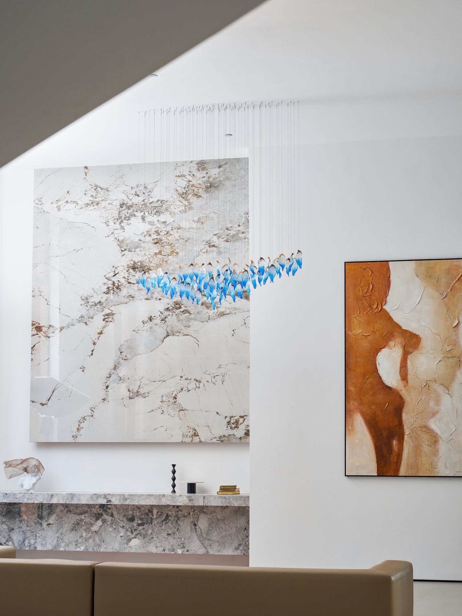 Asteria Wave Blown Glass Customize Chandelier