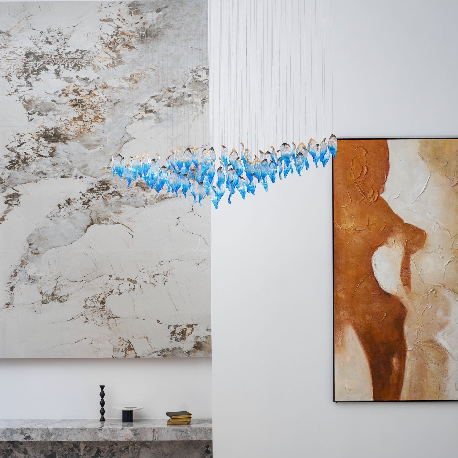 Asteria Wave Blown Glass Customize Chandelier