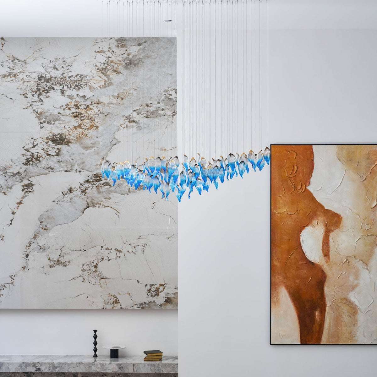 Asteria Wave Blown Glass Customize Chandelier