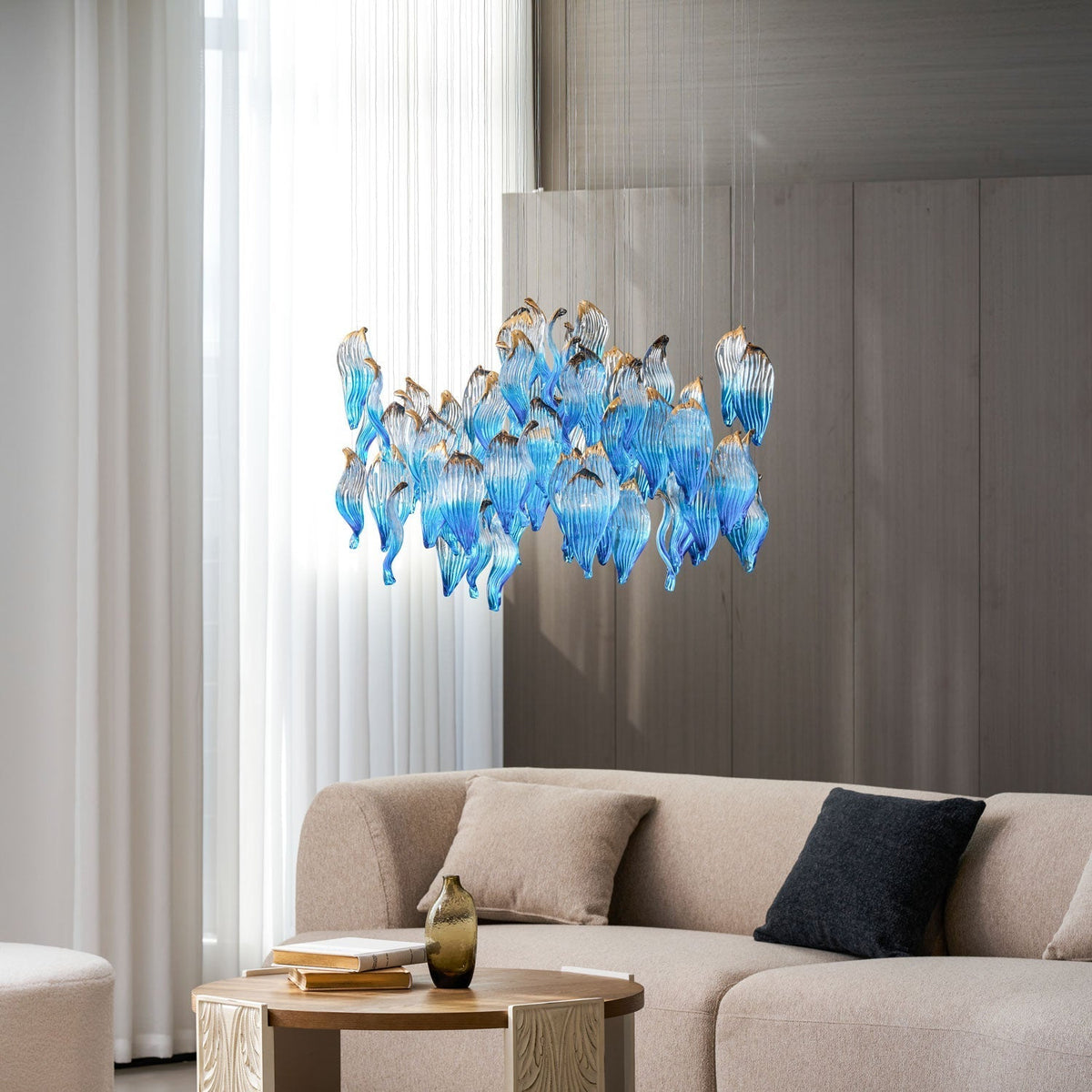 Asteria Wave Blown Glass Customize Chandelier