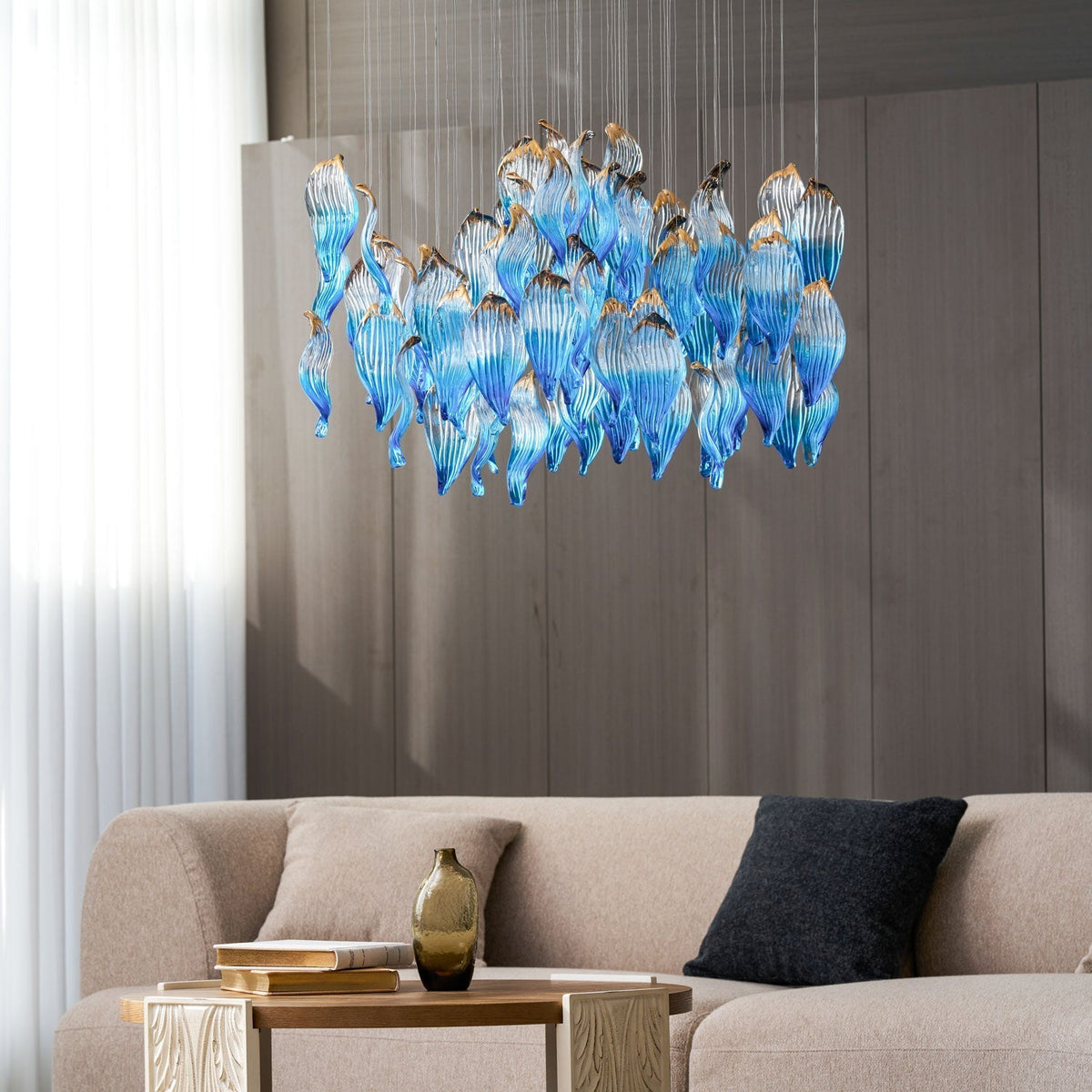 Asteria Wave Blown Glass Customize Chandelier