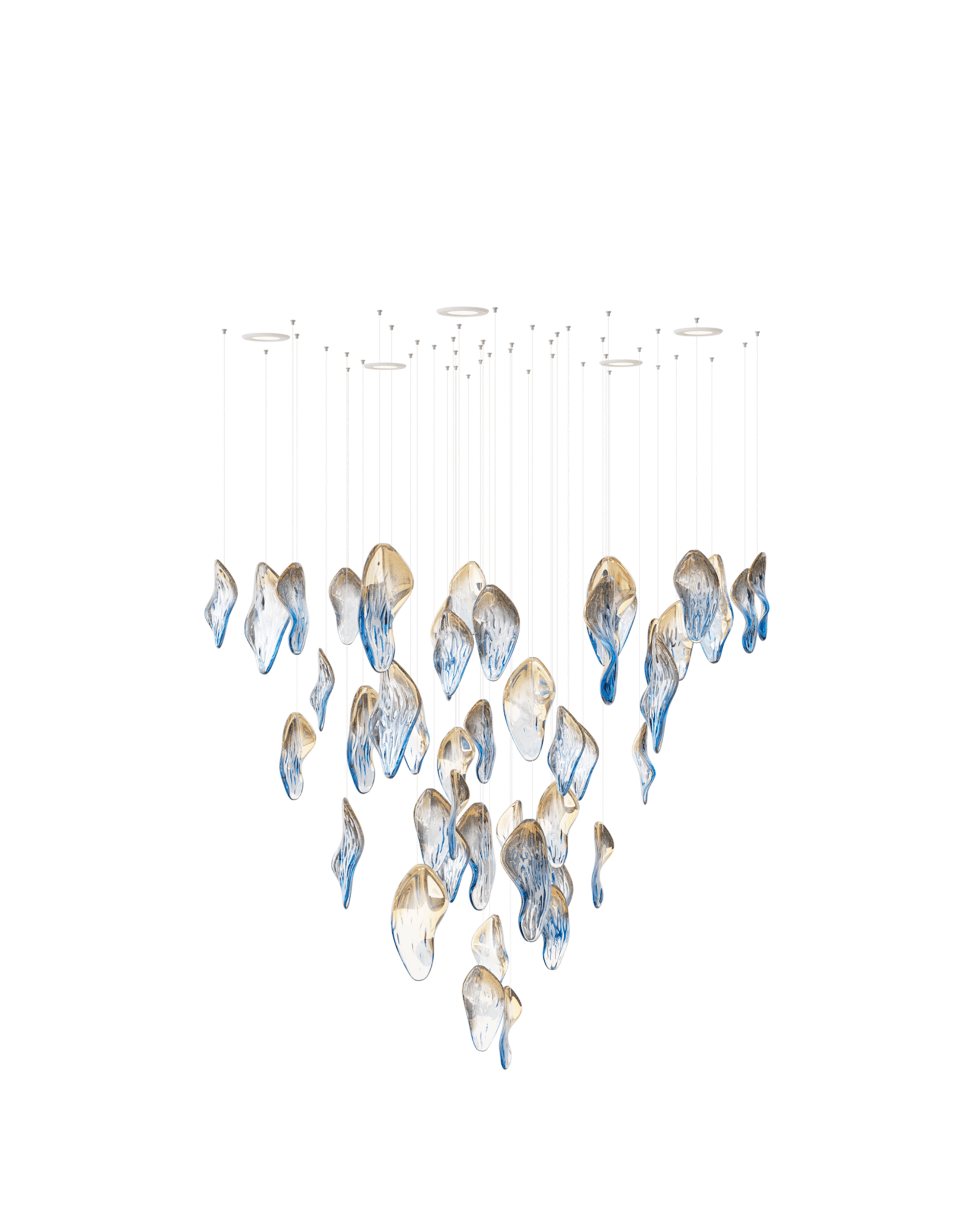 Asteria Wave Blown Glass Customize Chandelier