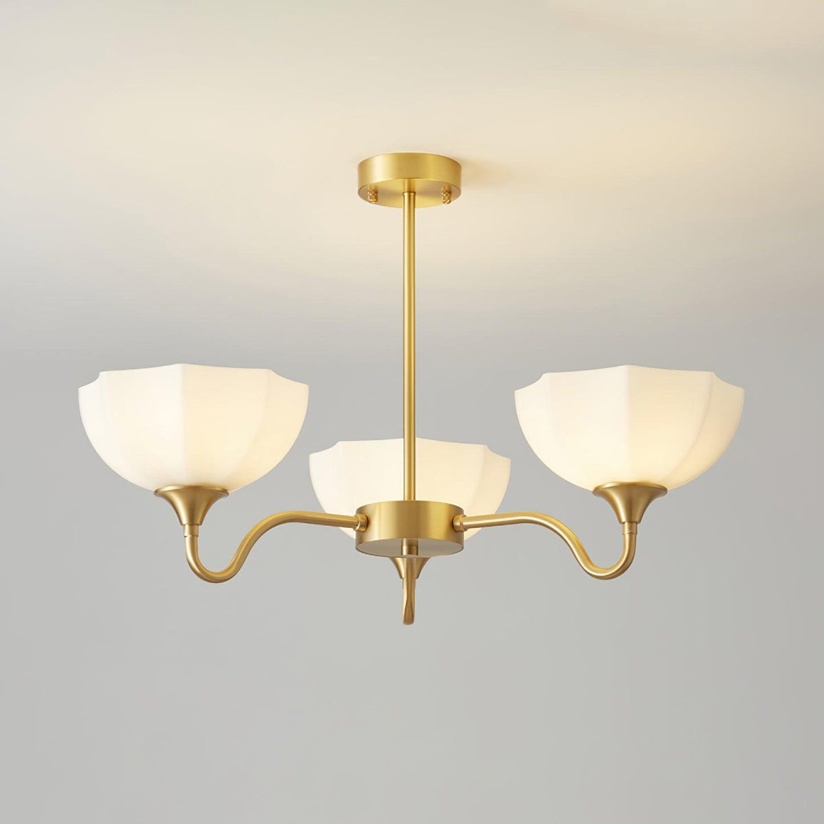 Velisira Chandelier Octagonal Glass Bowl Copper French