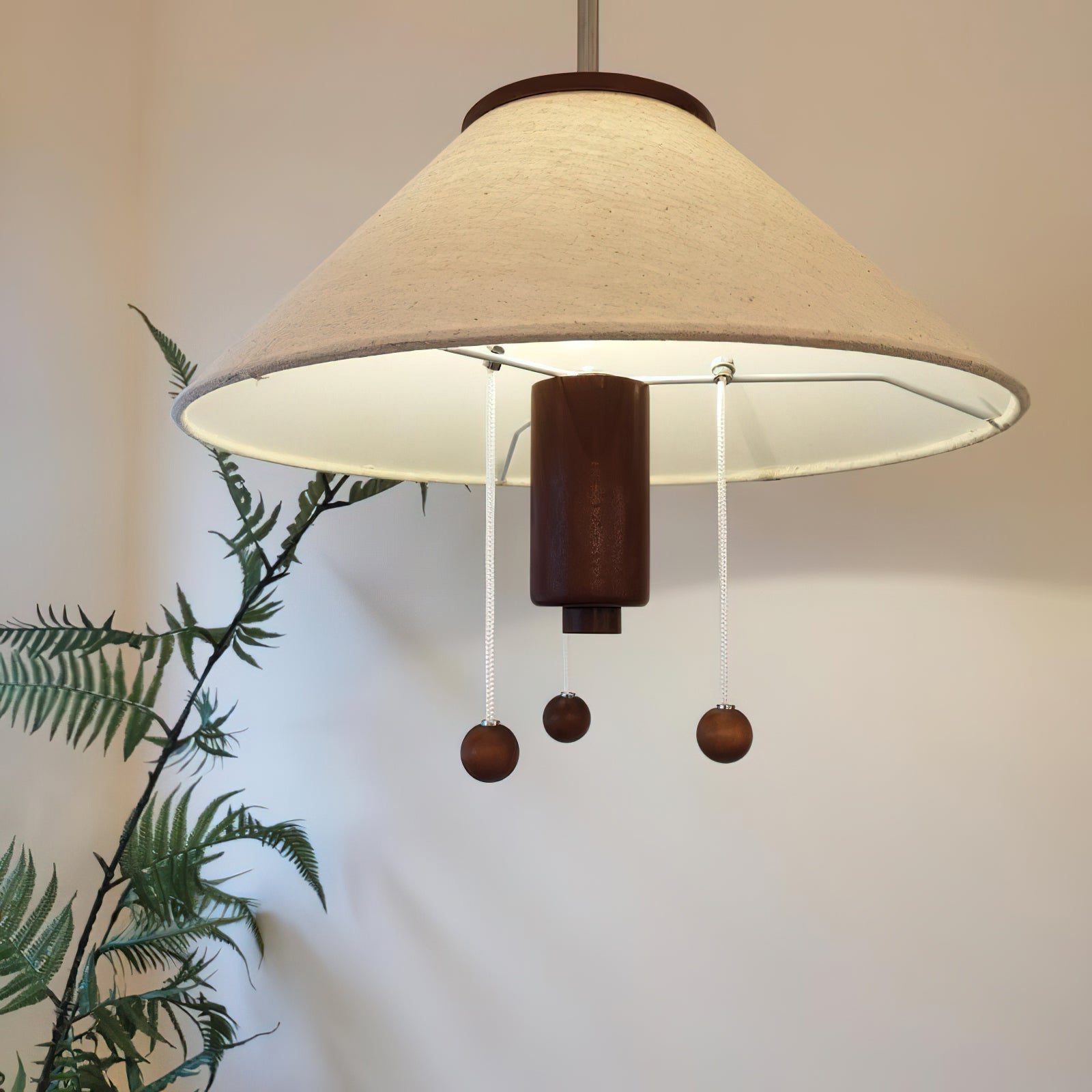 Zathee Nordic Art Classic Wood Fabric Pendant Lamp