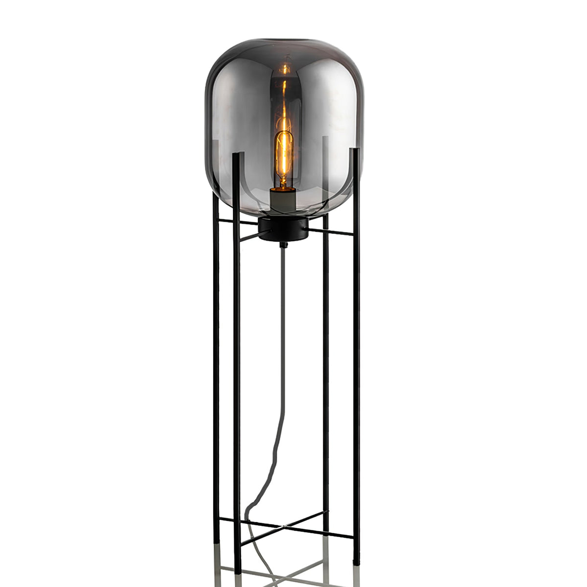 Liorivelia Glass Industrial Floor lamp