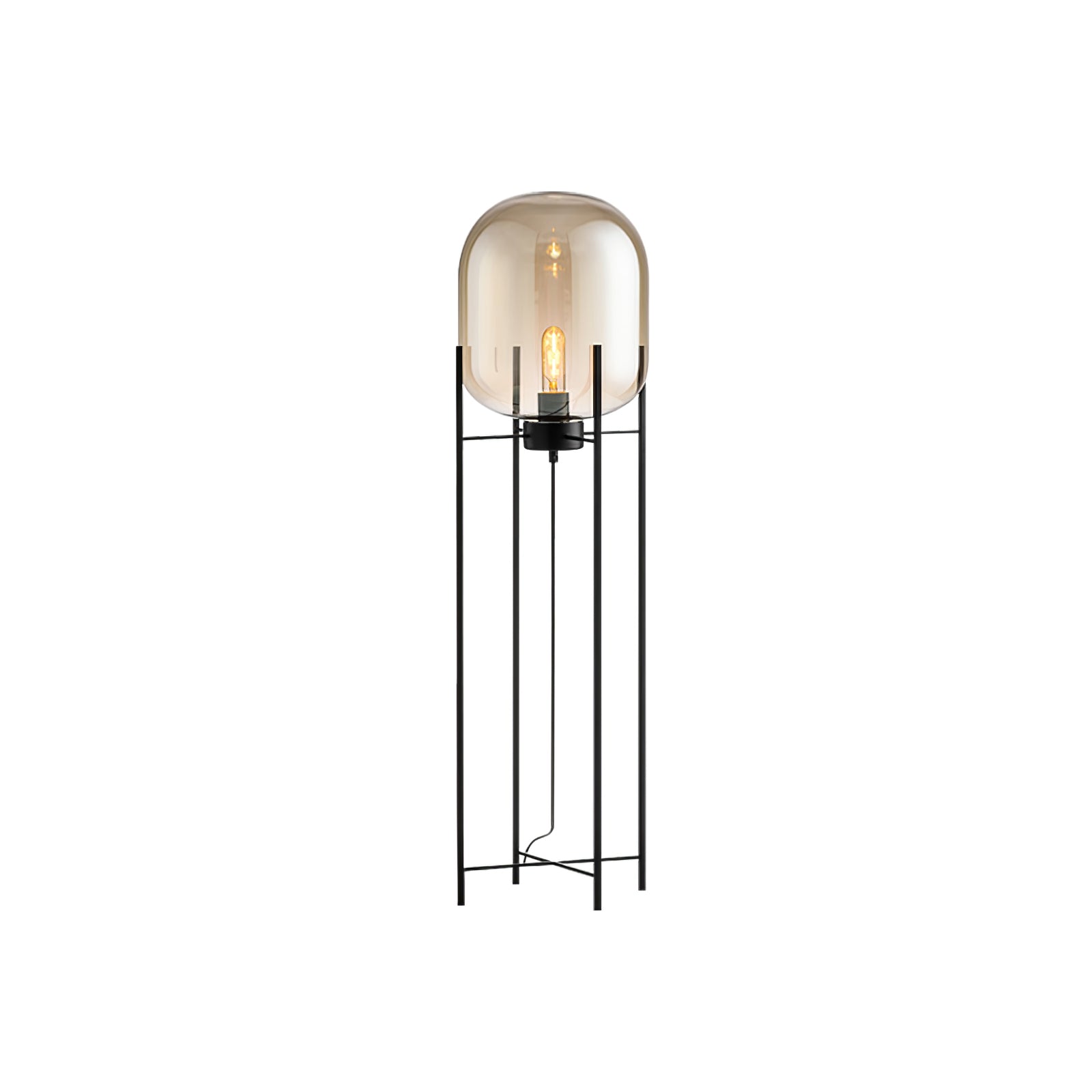 Liorivelia Glass Industrial Floor lamp