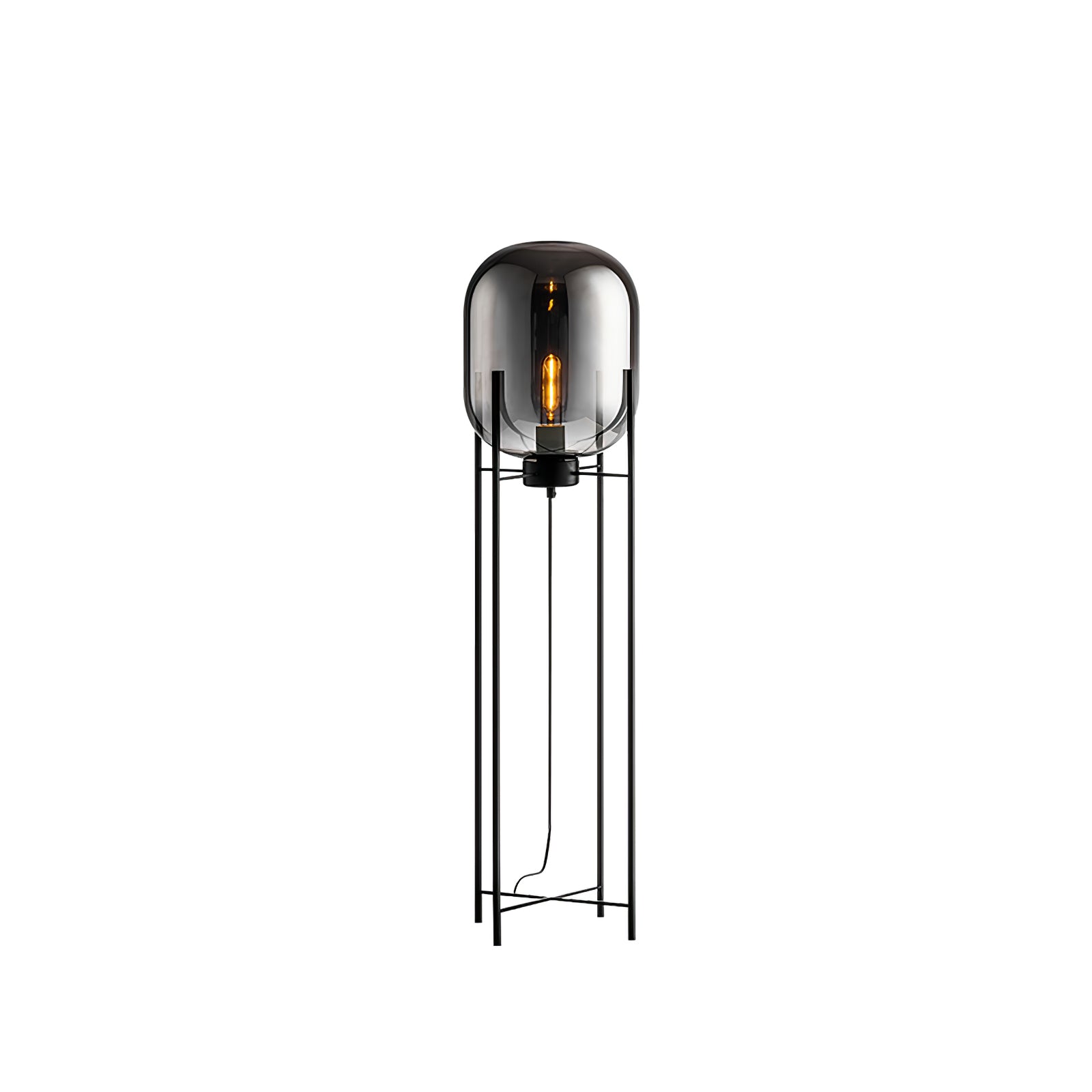 Liorivelia Glass Industrial Floor lamp