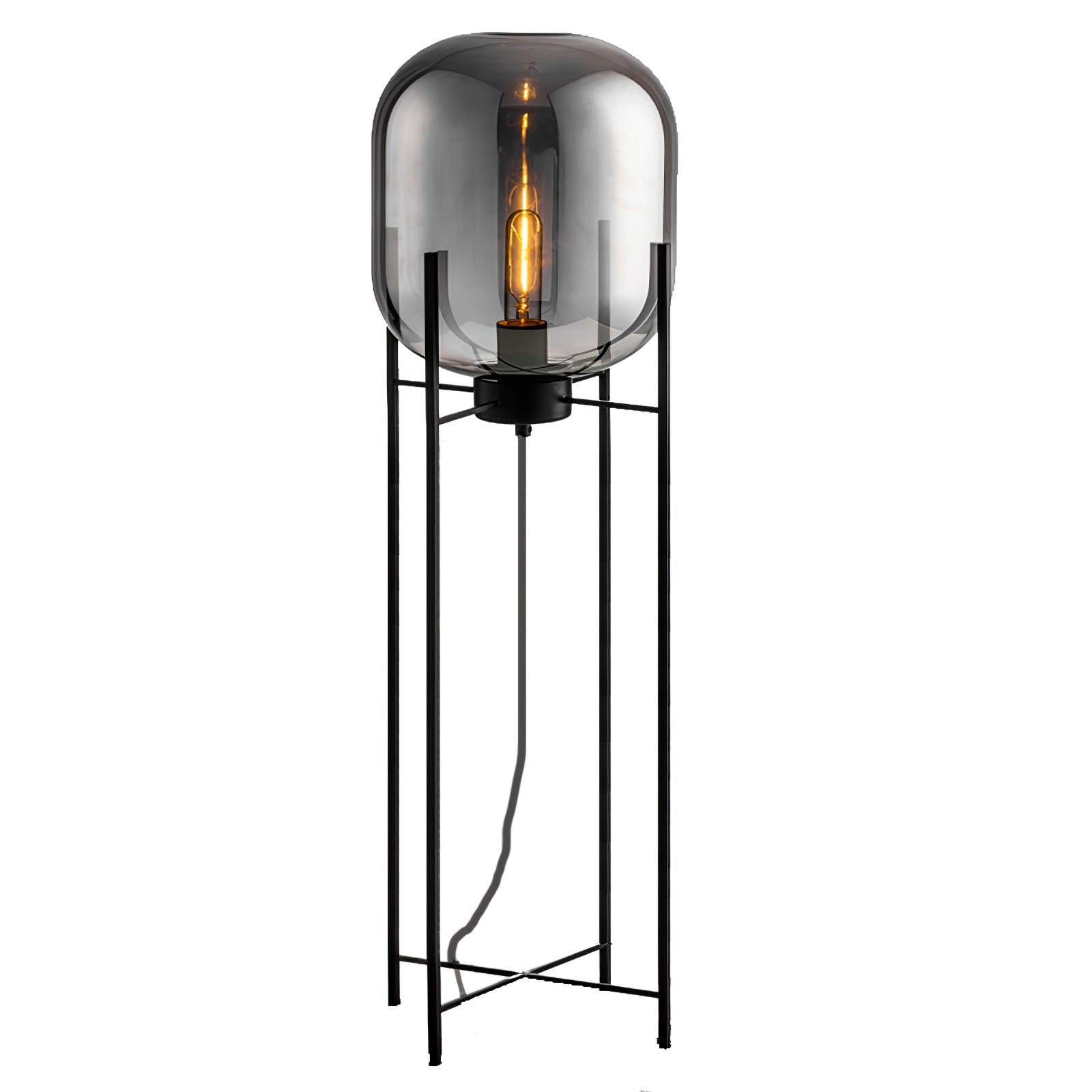 Liorivelia Glass Industrial Floor lamp