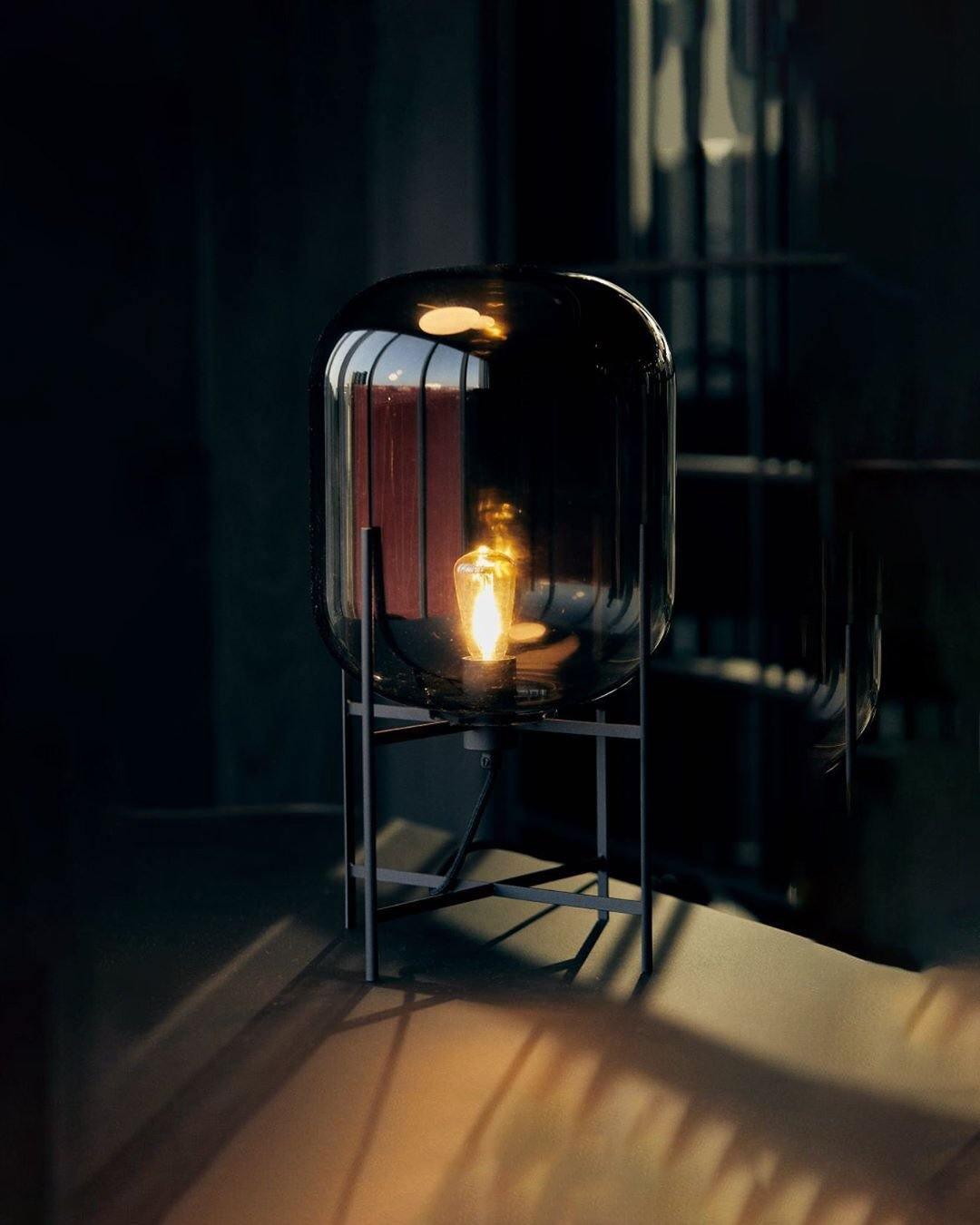 Gareth Glass Industrial Table Lamp
