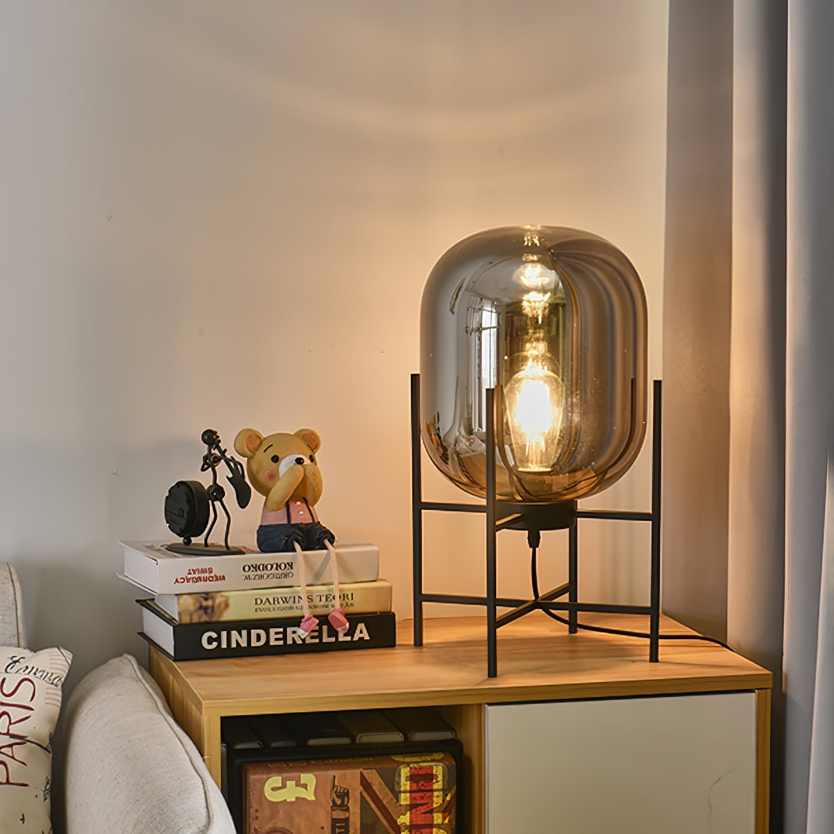 Gareth Glass Industrial Table Lamp