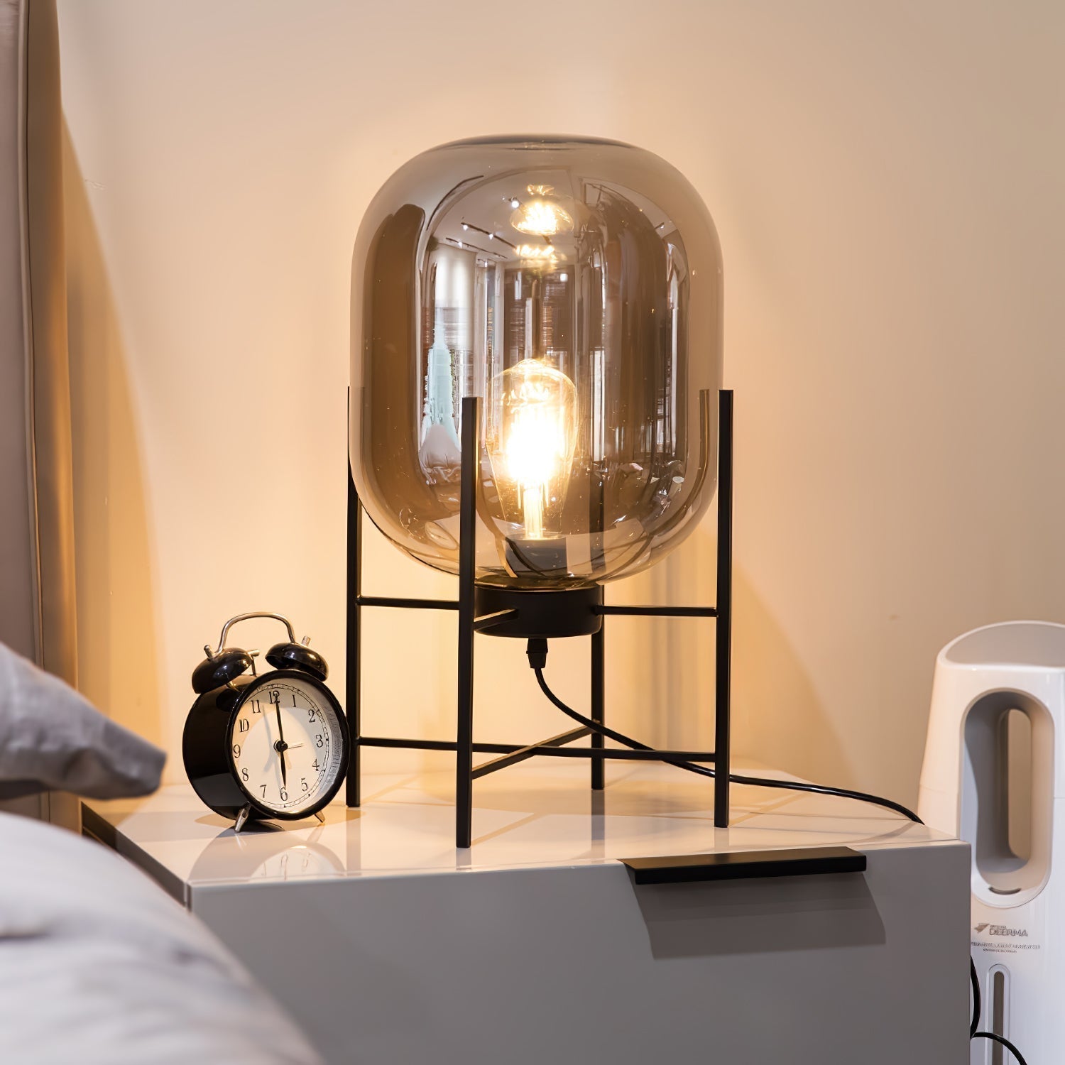 Gareth Glass Industrial Table Lamp