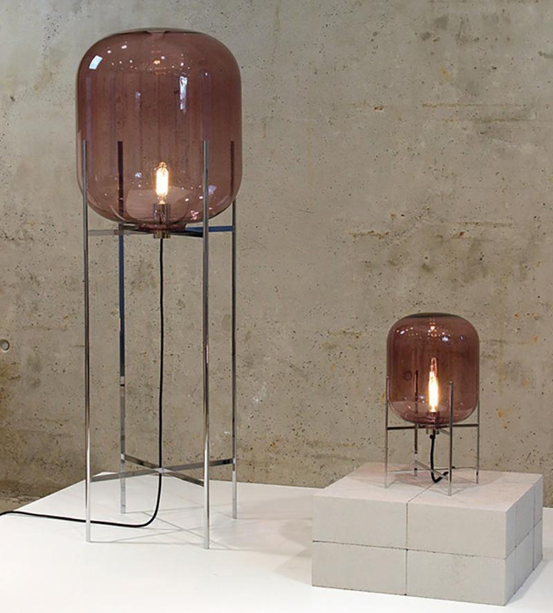 Liorivelia Glass Industrial Floor lamp
