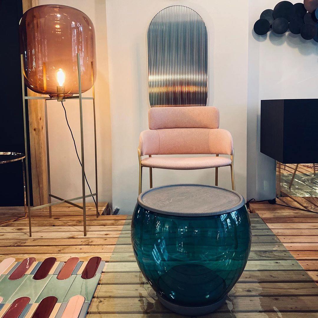 Liorivelia Glass Industrial Floor lamp
