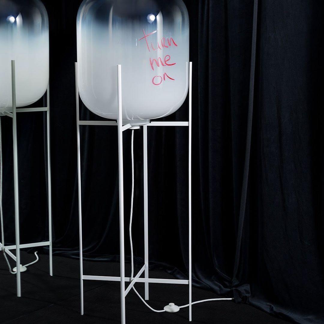 Liorivelia Glass Industrial Floor lamp