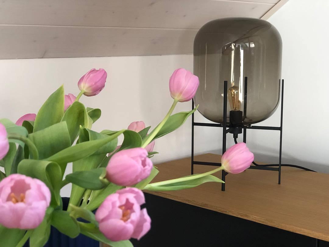 Liorivelia Glass Industrial Floor lamp
