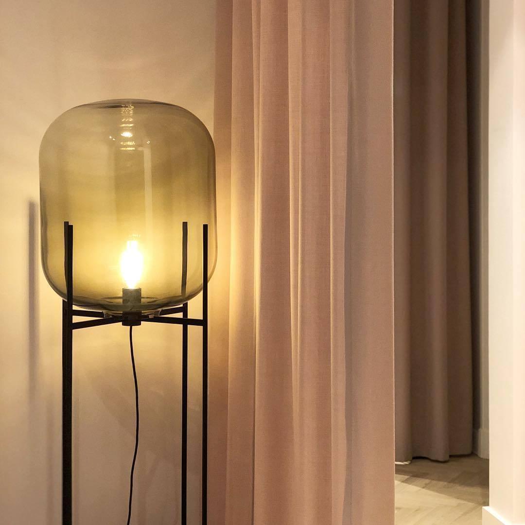 Liorivelia Glass Industrial Floor lamp