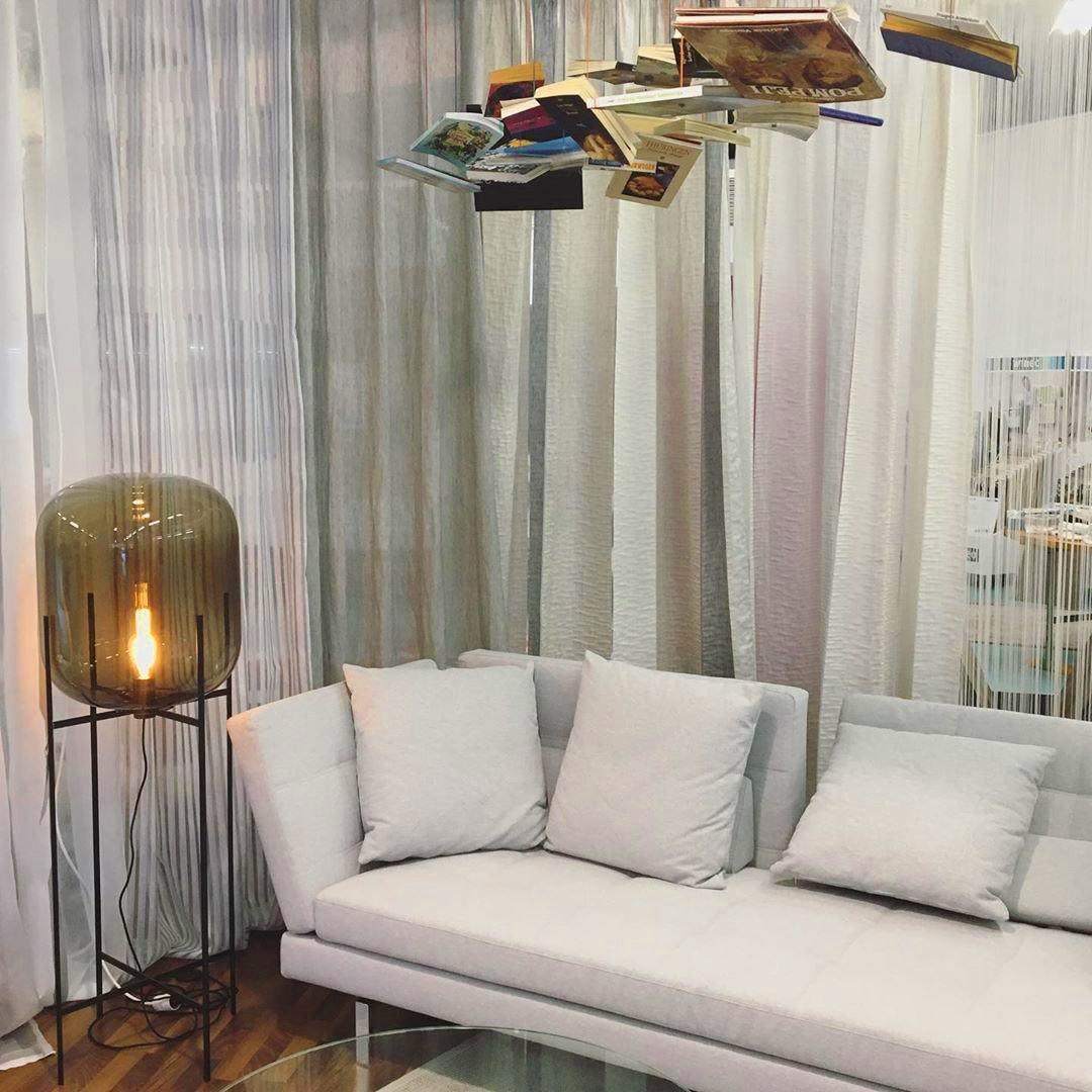 Liorivelia Glass Industrial Floor lamp