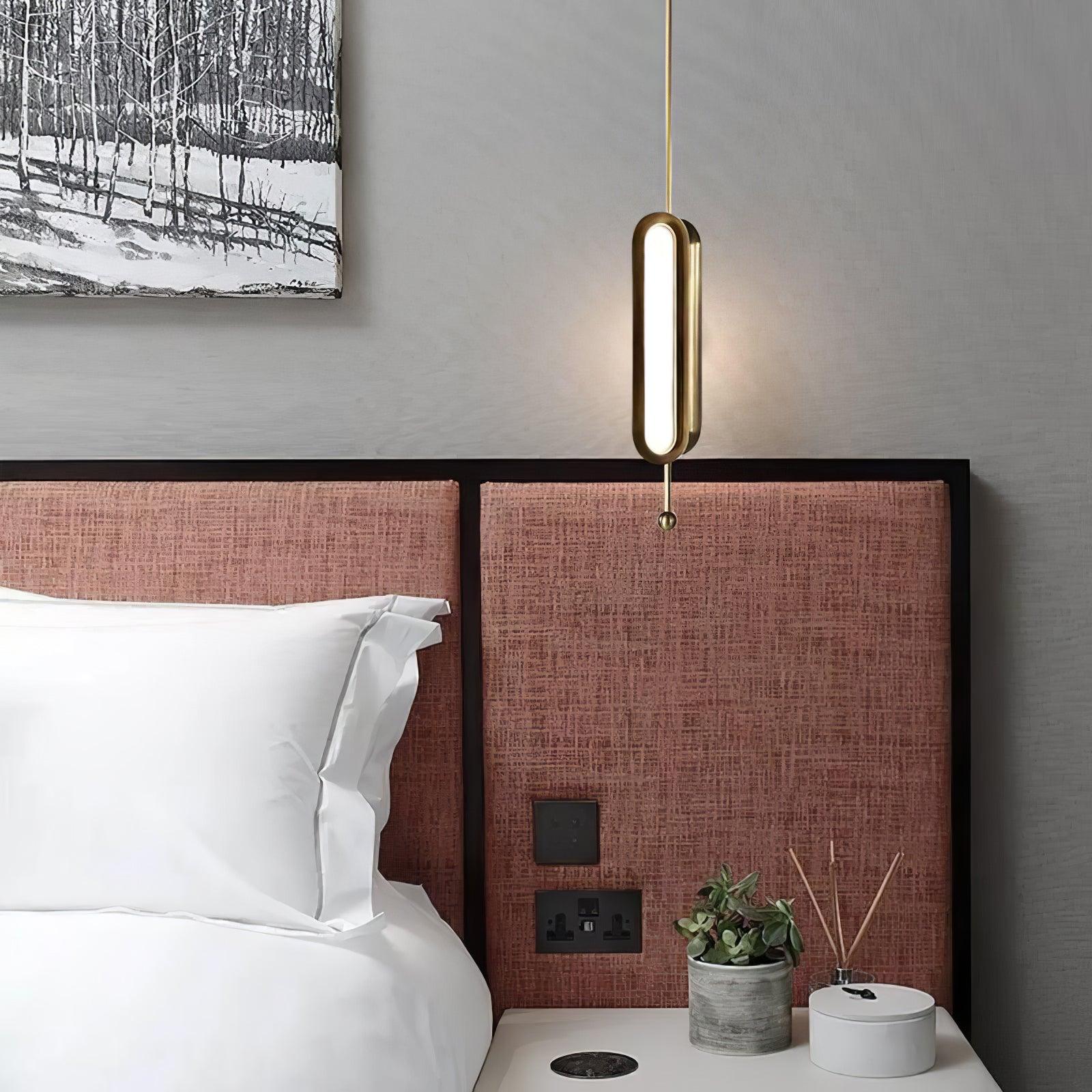 Lyvinaris Geometric Brass Linear Pendant Light