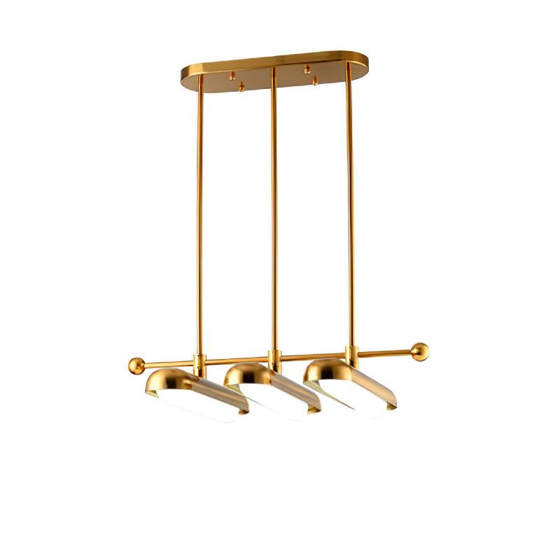 Lyvinaris Geometric Brass Linear Pendant Light