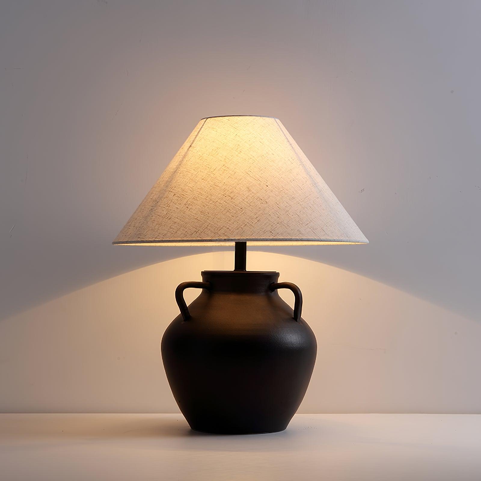 Amfora Fabric Rustic Table Lamp