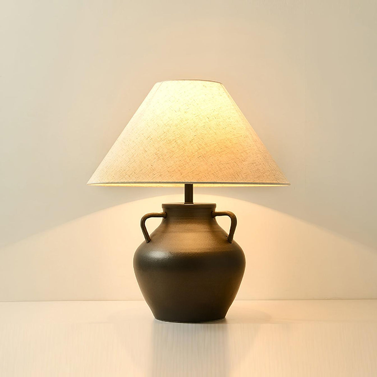 Amfora Fabric Rustic Table Lamp