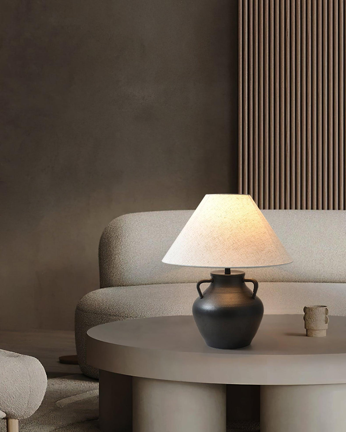 Amfora Fabric Rustic Table Lamp
