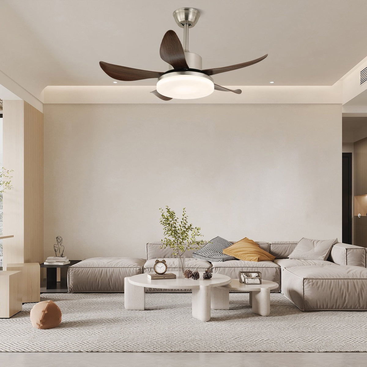 Nerra Modern Wood Ceiling Fan Light