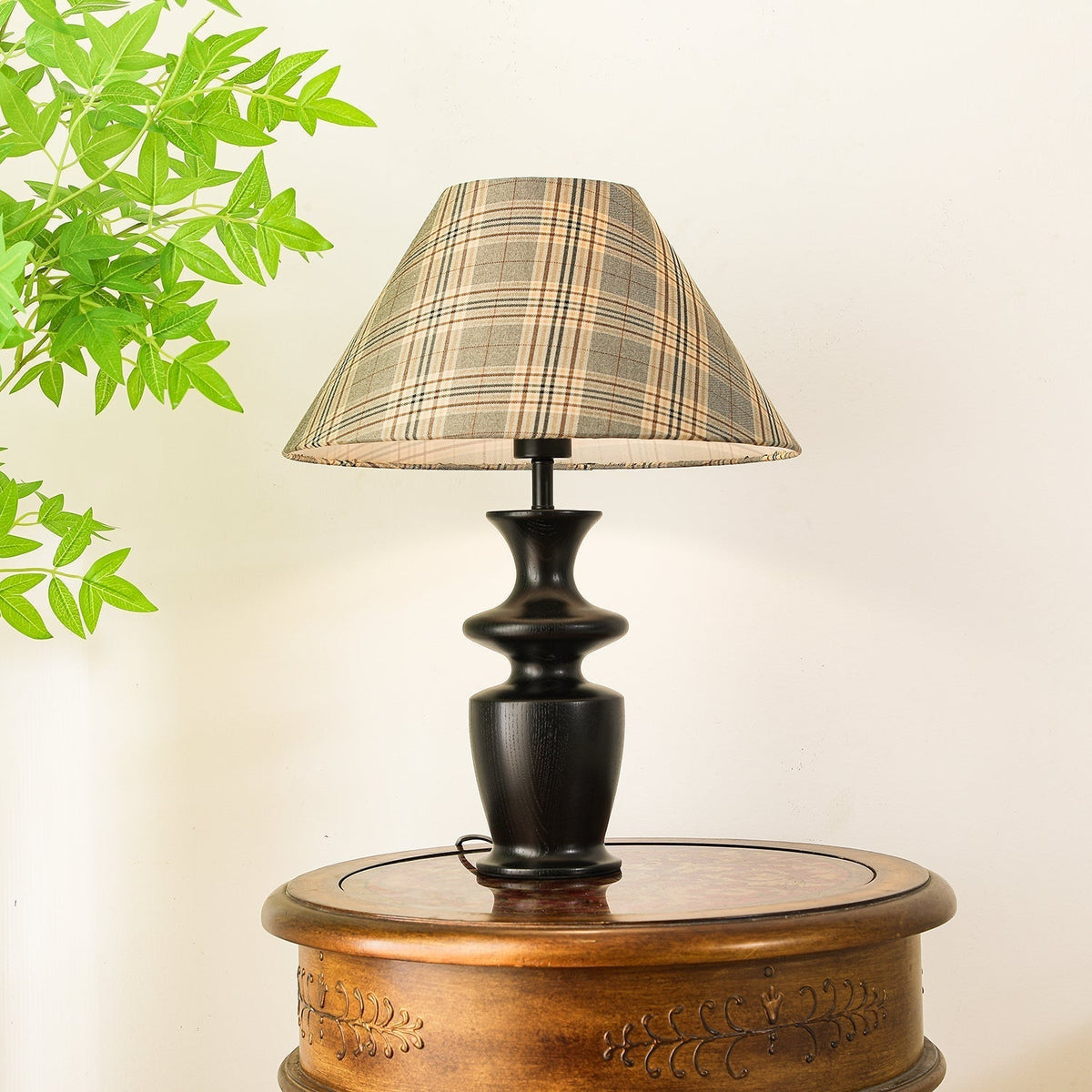 Herita Wood & Fabric Table Lamp