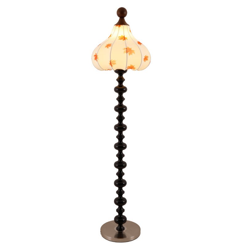 Qrathen Wood Fabric Retro Floor Lamp