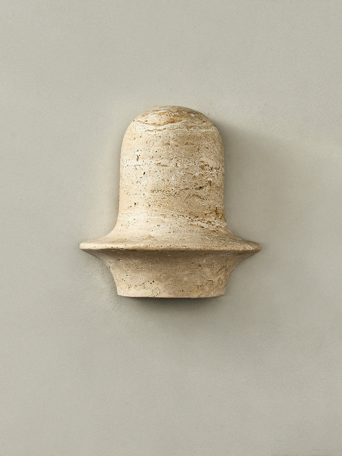 Xena Sculptural Yellow Travertine Wall Lamp