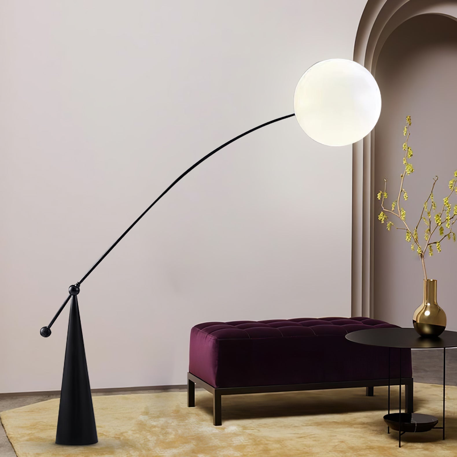 Ortalil Modern Arc Floor Lamp
