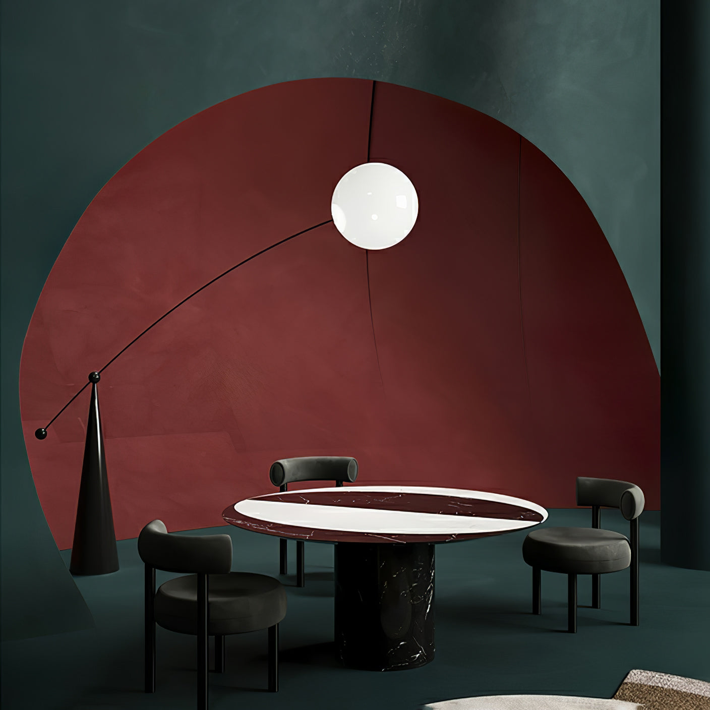 Ortalil Modern Arc Floor Lamp