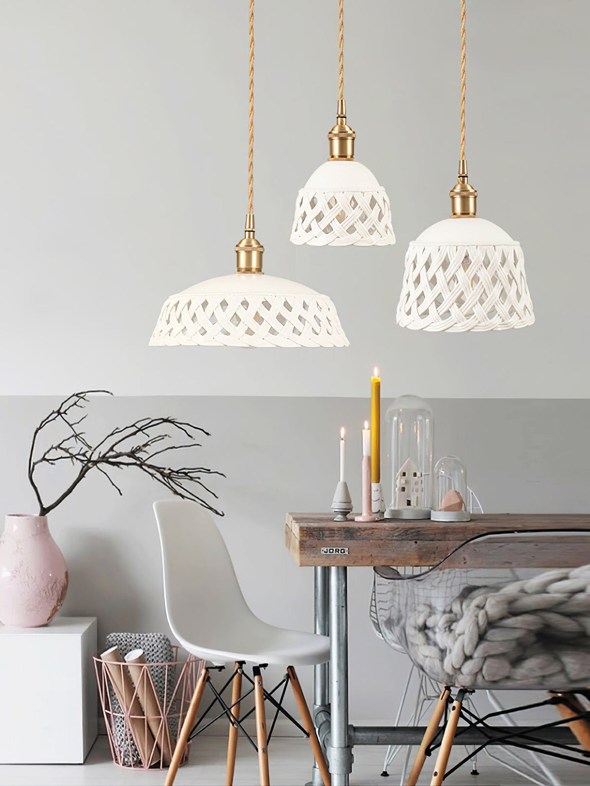 Eliielle Ceramic Cozy Pendant Lamp