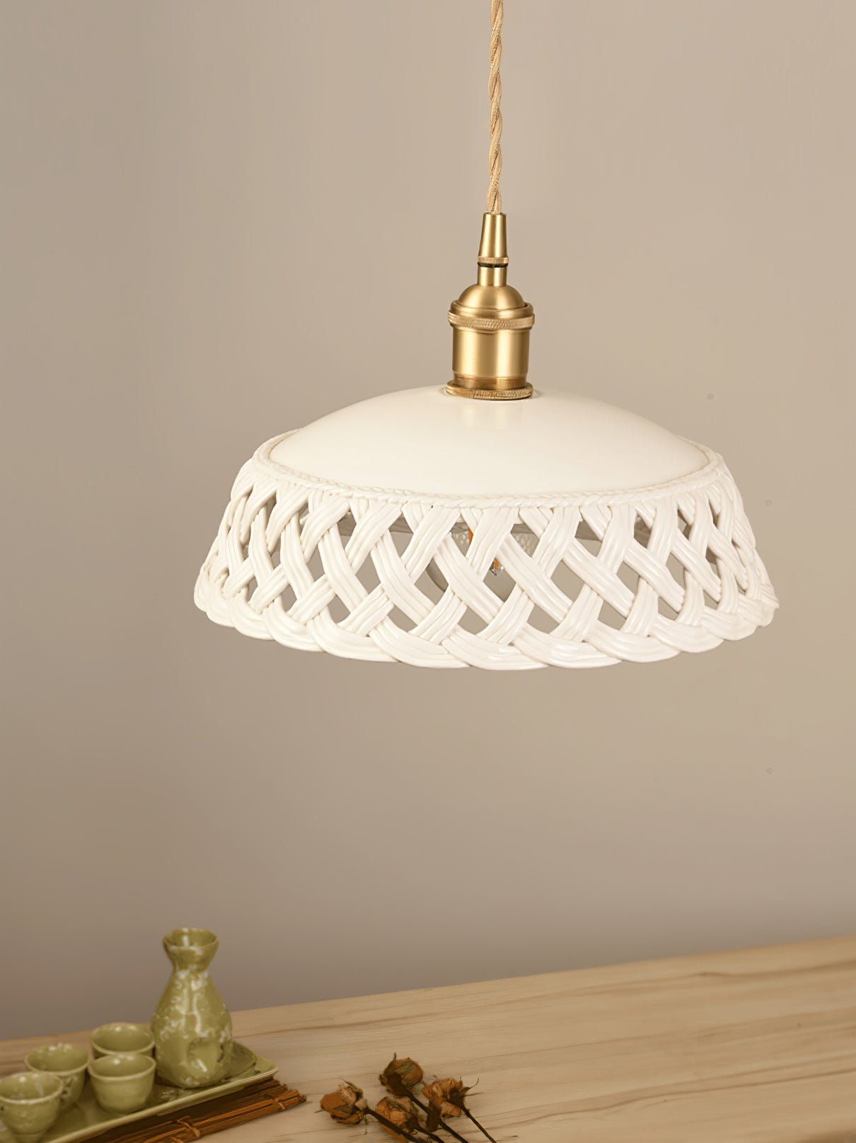 Eliielle Ceramic Cozy Pendant Lamp