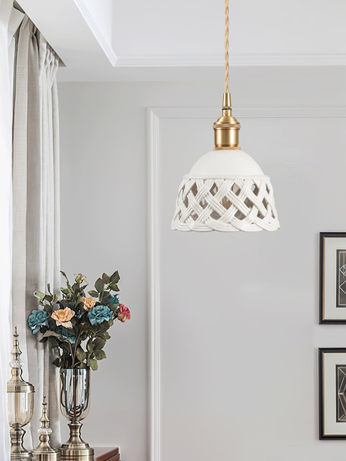 Eliielle Ceramic Cozy Pendant Lamp