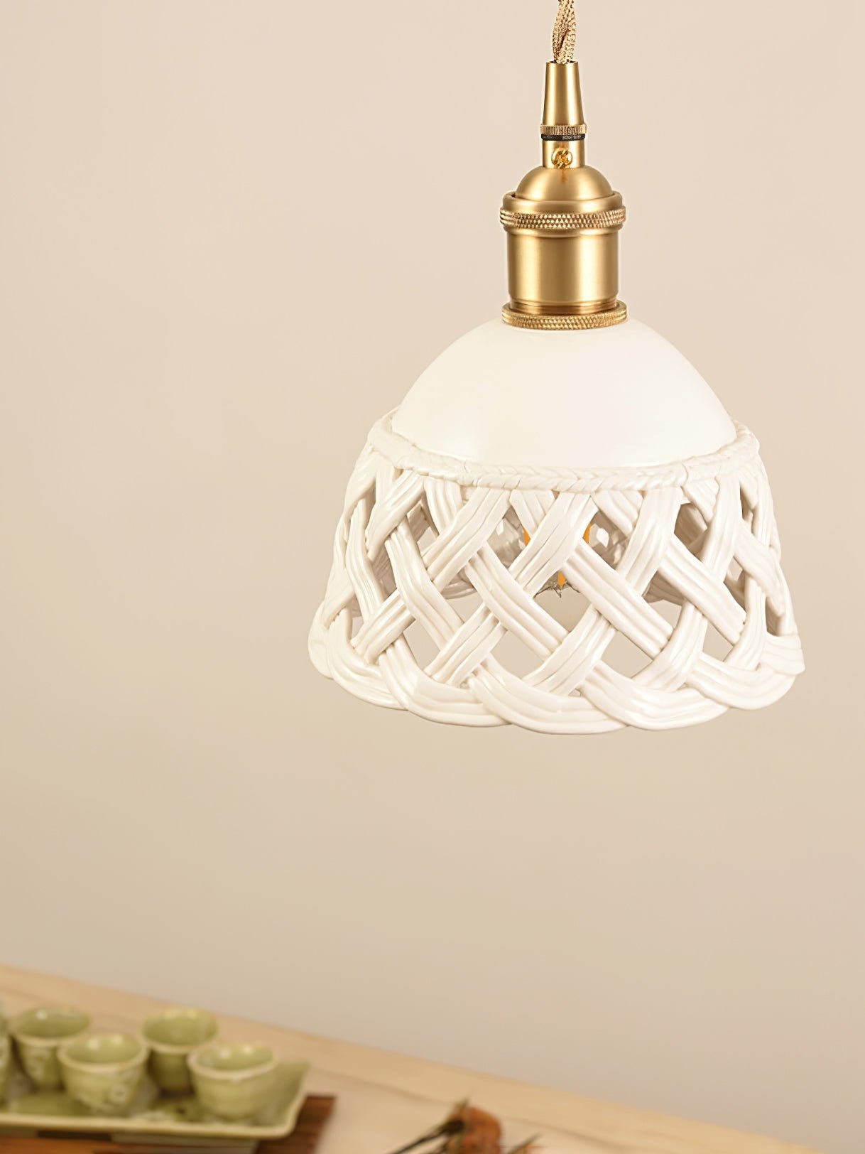 Eliielle Ceramic Cozy Pendant Lamp