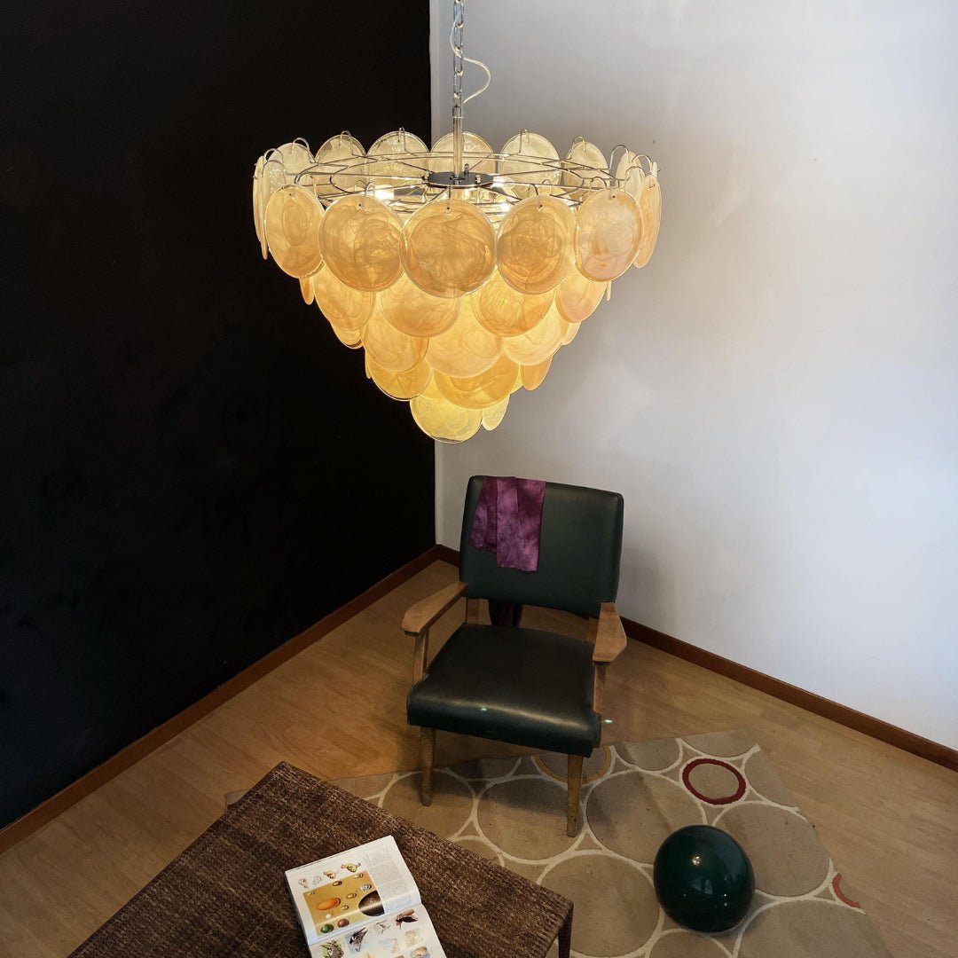 Celisira Chandelier Murano Glass Disc Classic