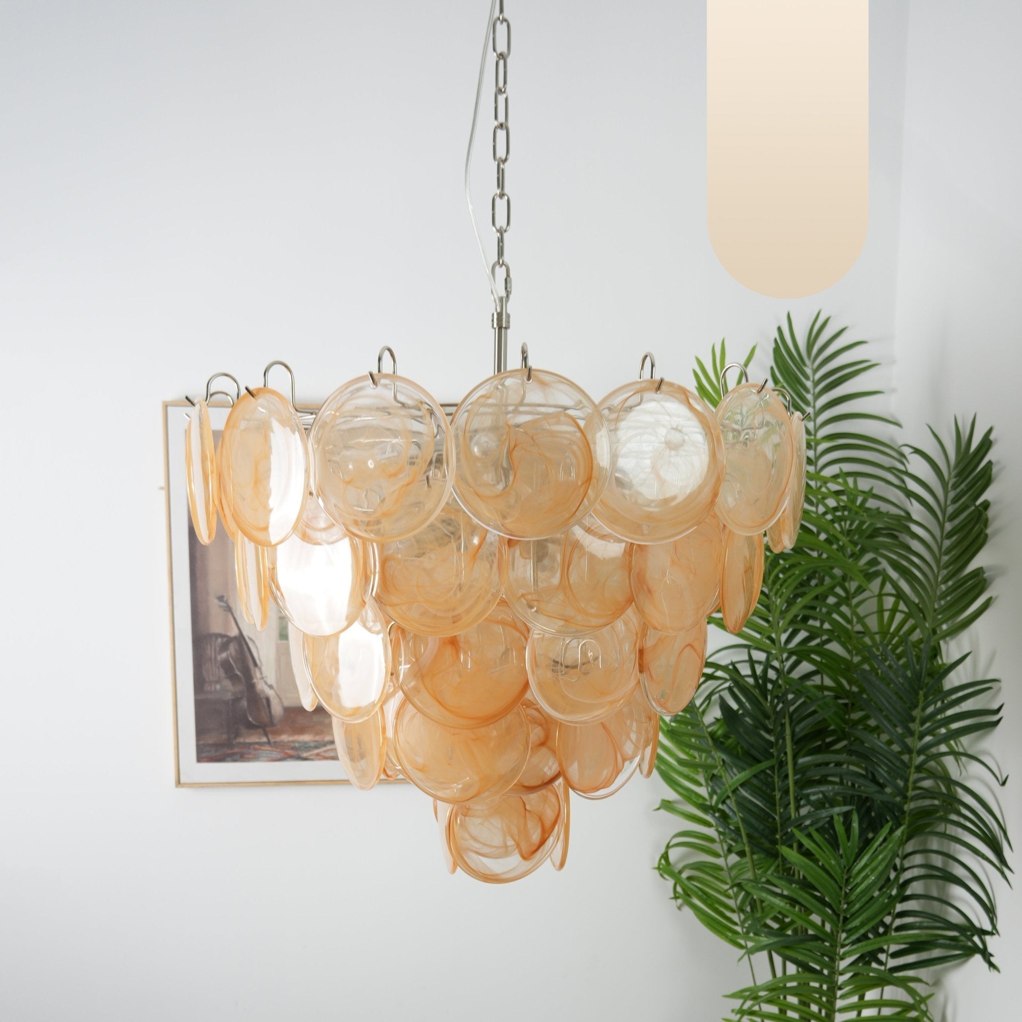 Celisira Chandelier Murano Glass Disc Classic