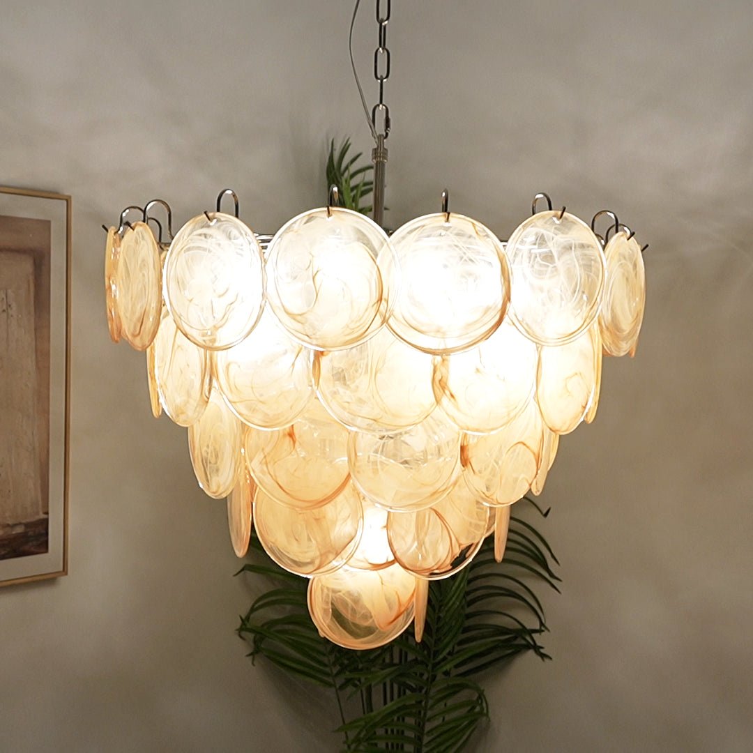 Celisira Chandelier Murano Glass Disc Classic