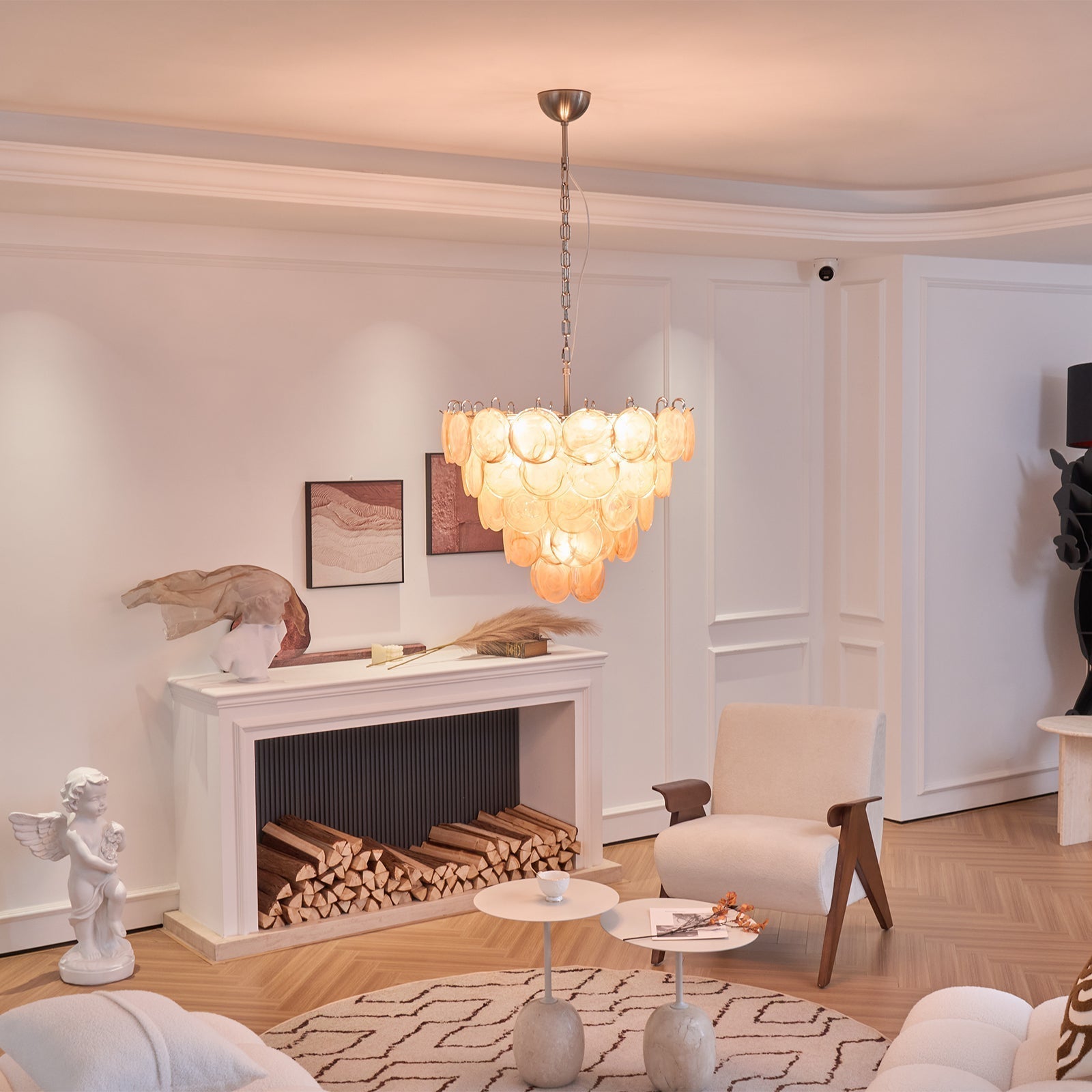 Celisira Chandelier Murano Glass Disc Classic