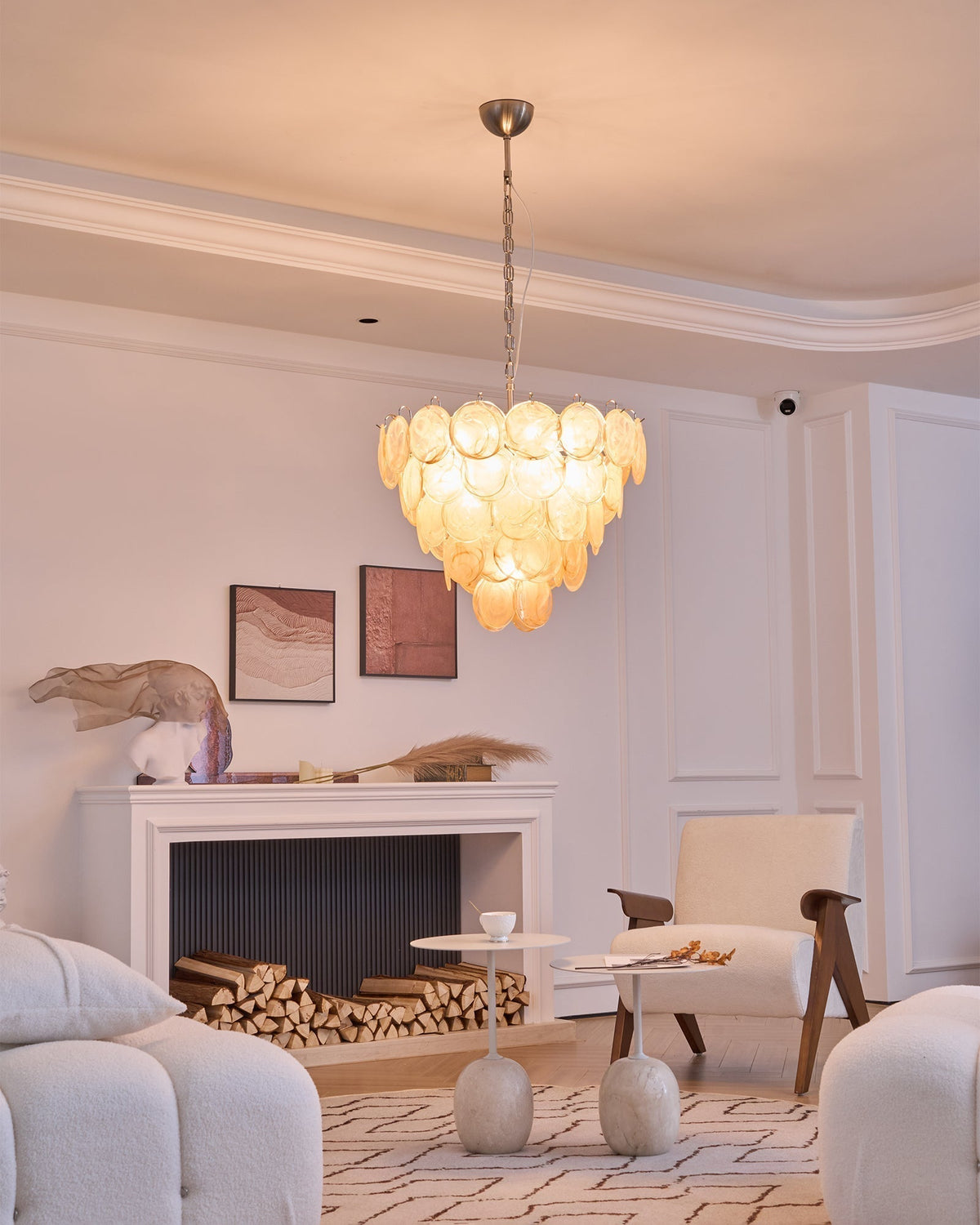 Celisira Chandelier Murano Glass Disc Classic