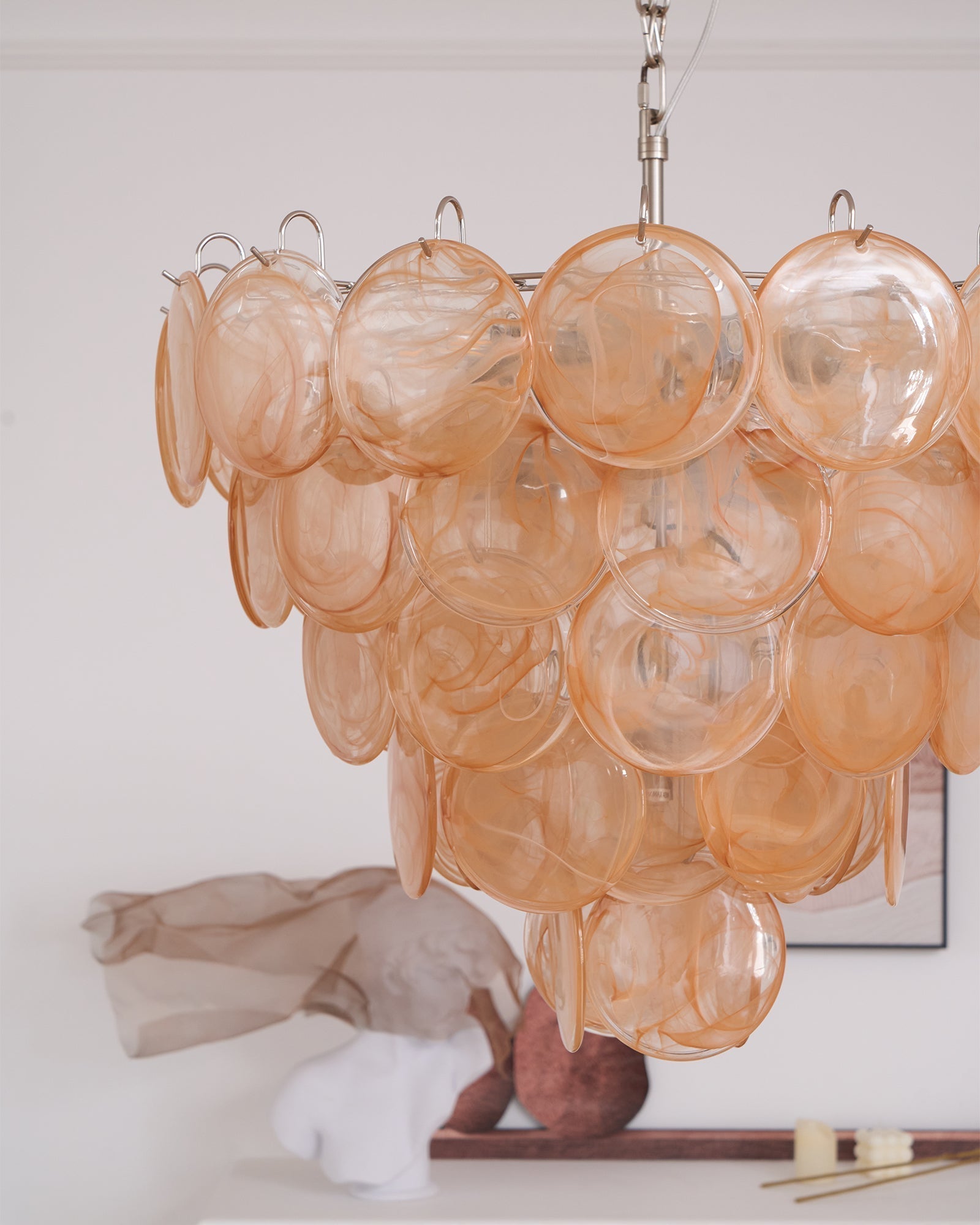 Celisira Chandelier Murano Glass Disc Classic